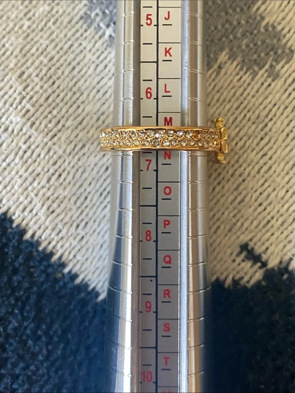 Tory Burch Gold Ring with Tiny Crystal Details
